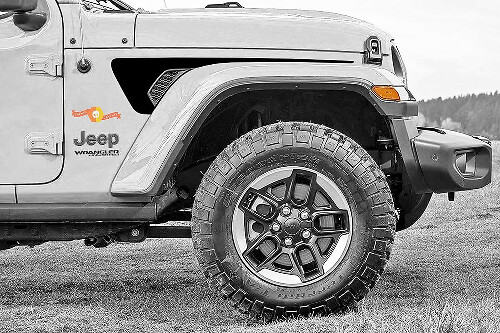 Autocollant vinyle de capot d'évent style Gravity pour Jeep Wrangler 2018-2021