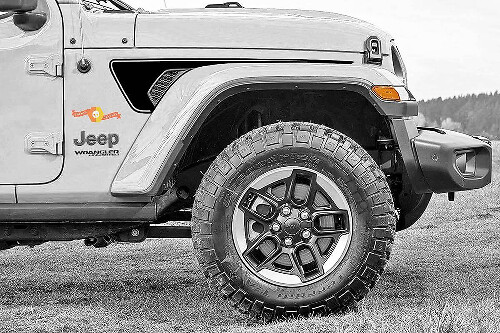 Autocollant vinyle décoratif à bandes avec évent pour aile de Jeep Wrangler