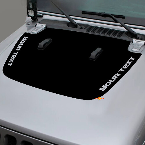 Autocollant vinyle noir pour capot personnalisé pour Jeep Gladiator et Wrangler