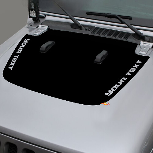 Jeep Gladiator Side JT Wrangler JL JLU Hood Vinyl sticker autocollant Kit graphique pour 2018-2021 pour les deux côtés
