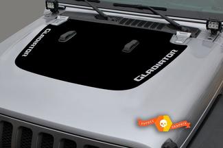 Jeep Gladiator Side JT Wrangler JL JLU Hood Vinyl sticker autocollant Kit graphique pour 2018-2021 pour les deux côtés
