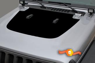 Jeep Gladiator Side JT Wrangler JL JLU Hood Autocollant en vinyle de style solide Kit graphique pour 2018-2021 pour les deux côtés
