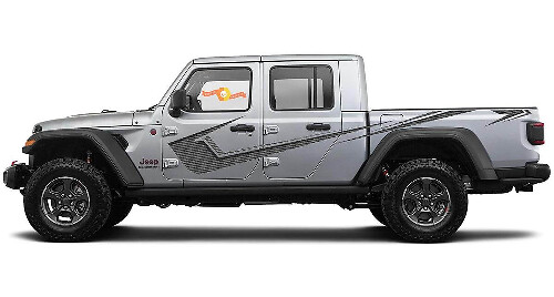 Kit de décalcomanie vinyle à bande latérale en structure pointillée pour Jeep Gladiator JT