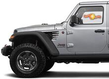 Autocollant en vinyle avec évent d'aile style drapeau USA usé pour Jeep Gladiator Wrangler 2