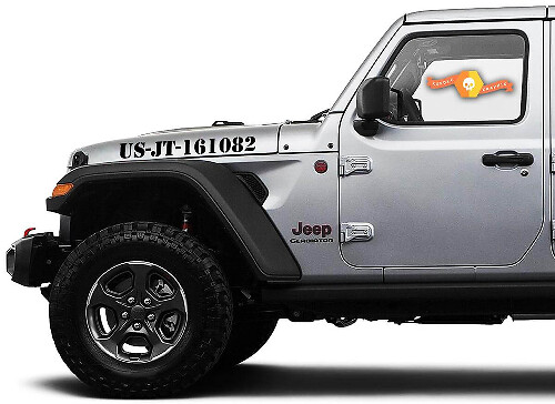 Kit de décalcomanie en vinyle avec texte personnalisé pour capot Jeep Gladiator JT Wrangler JL JLU