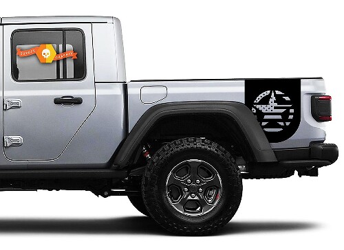 Autocollant vinyle graphique d'étoile drapeau US pour côté arrière de Jeep Gladiator