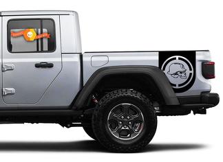 Paire de rayures de porte latérale Jeep Gladiator Kit de décalcomanies en métal Mulisha Aim Vinyl Graphics Stripe pour 2020-2021 pour les deux côtés
