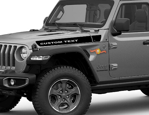 Kit de autocollants en vinyle bande latérale personnalisée pour capot pour Jeep Gladiator JT et Wrangler JL