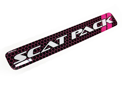 Autocollant bombé style Purple Scat Pack pour volant Dodge Challenger Charger
