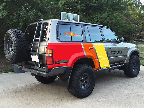 Kit de décalcomanies vinyle graphiques latéraux rétro pour Toyota Land Cruiser