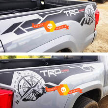Kit d'autocollants en vinyle TRD 4x4 Compass Mountain pour les côtés de benne de Toyota Tacoma_3
