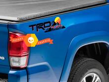 Autocollants vinyle vintage coucher de soleil logo TRD Mountains pour les côtés de lit Toyota Tacoma Tundra FJ Cruiser 2