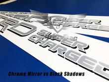 Paire de décalcomanies TRD Super Charged Silver Chrome Mirror with Black Shadows Toyota Racing Development
 2