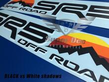 Paire d'autocollants en vinyle SR5 4x4 hors route avec des montagnes Vintage Sunset Old Style côté autocollant adapté à Tacoma Tundra 4Runner
 2