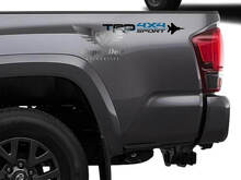 Paire d'autocollants en vinyle TRD 4x4 Sport pour les parois de caisse de pick-up Toyota_3