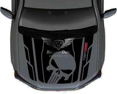 Autocollant en vinyle capot style Punisher pour Toyota 4Runner 5e génération