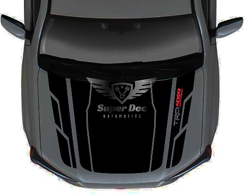 Kit de décalcomanies en vinyle style TRD pour capot Toyota 4Runner Gen5 sans prise d'air