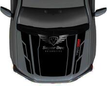 Kit de décalcomanies en vinyle style TRD pour capot Toyota 4Runner Gen5 sans prise d'air_2