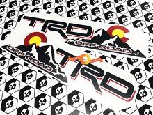 Autocollant vinyle de style drapeau TRD Colorado pour flanc de caisse Toyota Tacoma_3