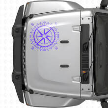 Autocollant en vinyle pour capot boussole (convient à Jeep WRANGLER Rubicon)
_2