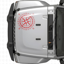Autocollant en vinyle pour capot boussole (convient à Jeep WRANGLER Rubicon)
_4
