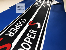 Kit d'autocollants en vinyle bandes damier latérales Cooper S pour Mini Cooper_2