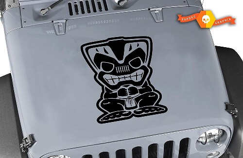 Autocollant en vinyle Tiki Bob Islander pour capot Jeep Wrangler