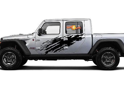 Kit de vinyle autocollant décoratif pour porte latérale contre la boue Splash Dirt 2 pour Jeep Gladiator JT