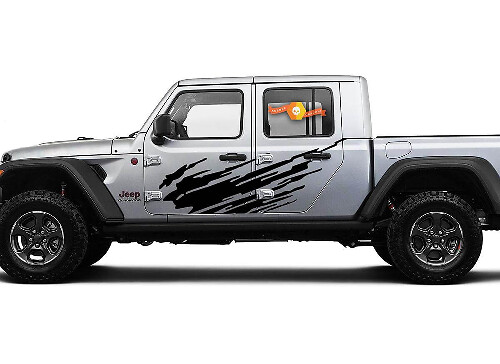 Kit de stickers vinyles graphiques pour porte latérale contre la boue 3 pour Jeep Gladiator JT