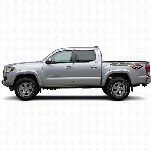 Autocollant Vinyle Style Vintage TRD 4x4 pour Paroi de Benne Toyota Tacoma