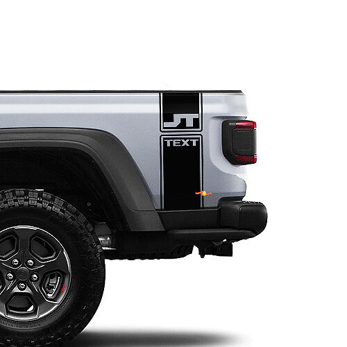 Jeep Gladiator 2 Side jt blanc brillant 6.4 hémi Autocollant Autocollant Style Usine Corps Vinyle Graphique Rayures Kit 2018 - 2021
