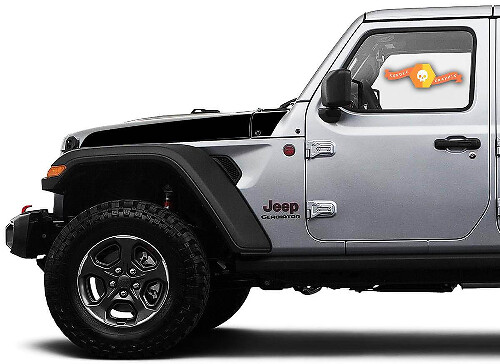 Kit d'autocollants en vinyle style pointe pour capot Jeep Wrangler et Gladiator