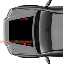 Autocollant en vinyle noir style TRD pour capot Toyota Tacoma 2016-2020_2