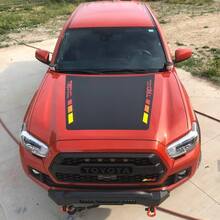 Bandes vintage TRD 4x4 PRO Sport Off Road PAS DE SCOOP ! Autocollants en vinyle pour capot adaptés aux modèles Toyota Tacoma 2016 - 2021
 2