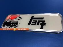 TEQ FJ Cruiser Rising Sun en aluminium 3D bombé emblème de badge latéral_2