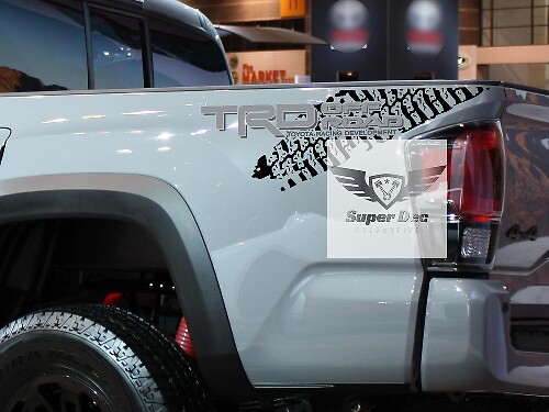 Autocollant vinyle TRD Off Road avec trace de pneu pour portière Toyota Tundra