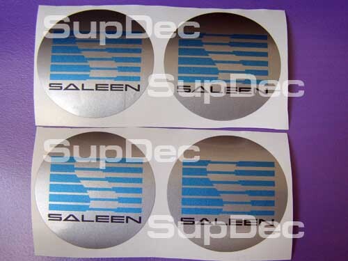 Ensemble d'autocollants vinyle de cache-moyeu de roue style Saleen pour muscle car