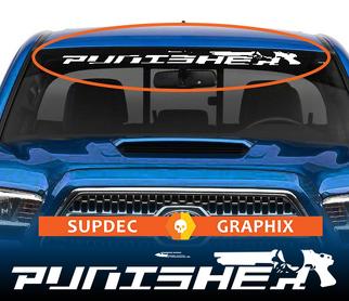 Punisher bullet fenêtre pare-brise bannière autocollant autocollant de SupDec Graphix
