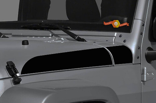 Paire d'autocollants vinyle bandes d'accentuation pour capot latéral pour Jeep Wrangler & Gladiator