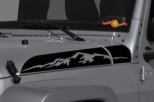 Autocollant vinyle Décor Chaîne de Montagnes pour Jeep Wrangler & Gladiator
