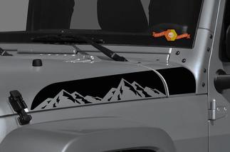 Nouveau Jeep Wrangler Gladiator JT JL JLU Rubicon capot montagne gamme vinyle autocollant graphique kit pour 2018 2021
