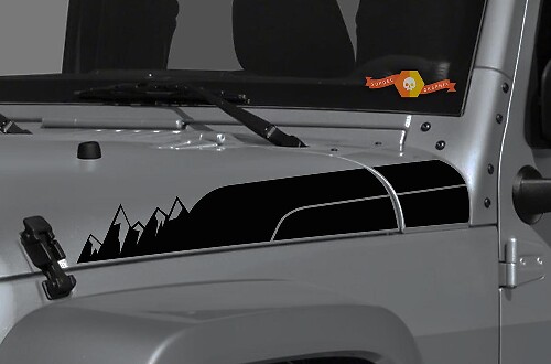 Autocollant en vinyle pour Jeep Wrangler Gladiator JT JL JLU Rubicon Hood Forest Mountain Range, kit graphique pour 2018 2021, nouvelle collection
