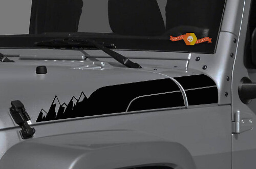 Autocollant en vinyle Mountain Hood pour Jeep Wrangler Gladiator Rubicon JT JL JLU