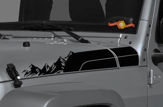 Nouveau Jeep Wrangler Gladiator JT JL JLU Rubicon capot forêt montagne vinyle autocollant graphique kit pour 2018 2021
