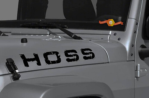 Ensemble d'autocollants en vinyle pour capot usé HOSS pour Jeep Wrangler et Gladiator