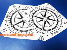 Paire d'autocollants en vinyle pour porte latérale de lit Compass 14