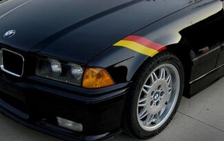Autocollant de capot à rayures couleurs du drapeau allemand BMW Motorsport M3 M5 M6 X5
