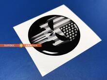 Autocollant en forme de dôme pour porte de carburant USA Punisher, autocollant pour Dodge Challenger
 2