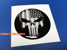 Autocollant en forme de dôme pour porte de carburant USA Punisher, autocollant pour Dodge Challenger
 3
