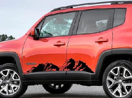 Jeep Renegade nouveaux décalcomanies pour panneau à bascule montagnes vinyle autocollant
